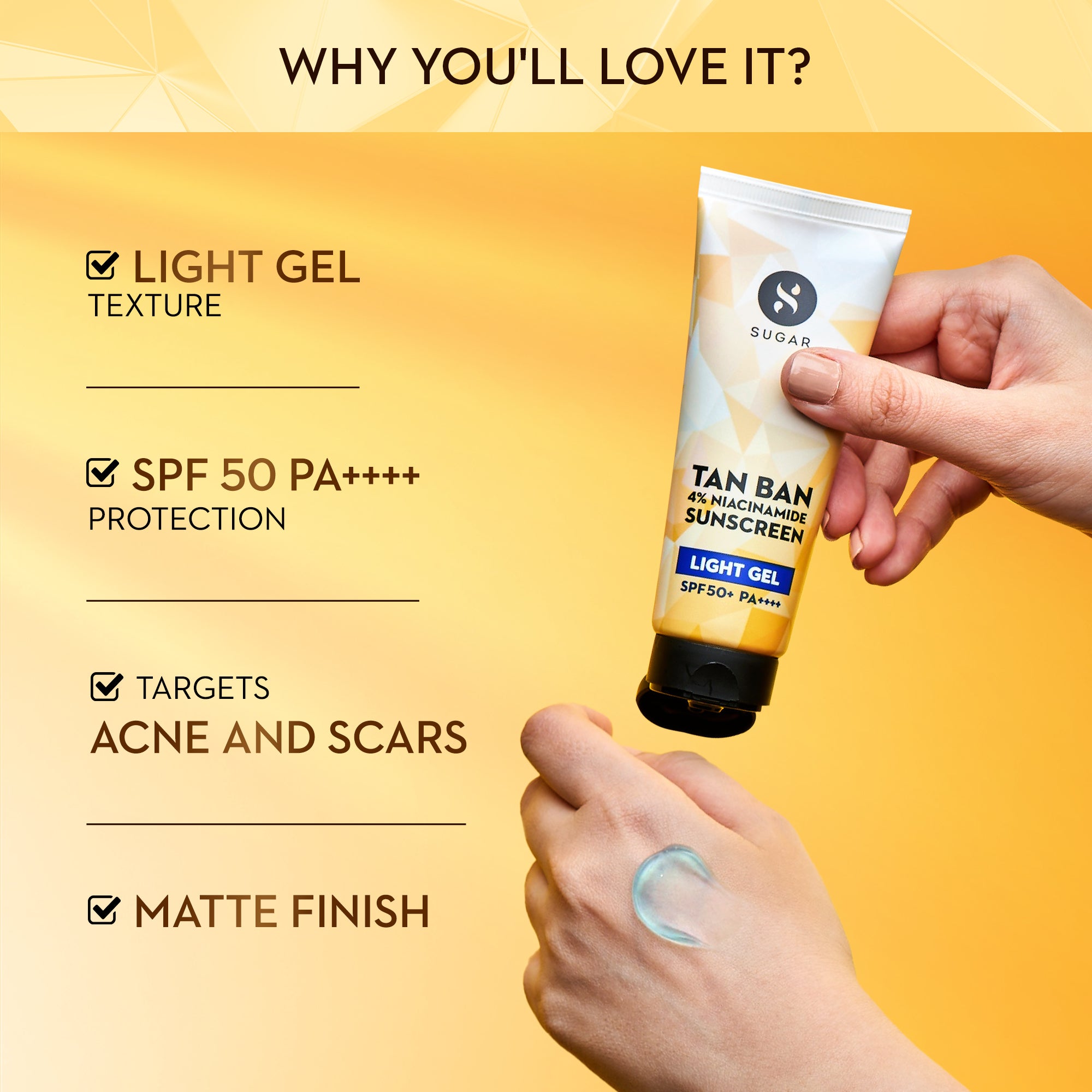 Tan Ban 4% Niacinamide Sunscreen Light Gel